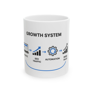 Growth System infographic mug | Business Process Diagram Mug